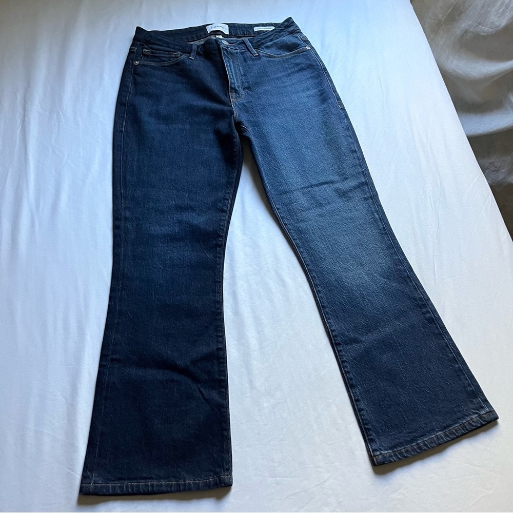 FRAME le crop mini boot cut flare two tone‎ colorblock jeans